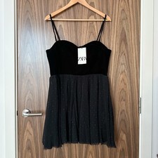 Zara Black Velvet Velour Bust