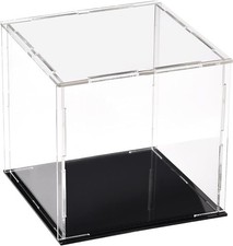 Display Case Box Dustproof Collectibles Showcase Cube 3.9x3.9x3.9 inches Clear