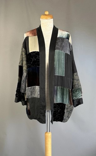 Patchwork silk velvet burnout - patchwork,