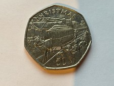 1986 Isle Of Man Christmas 50p