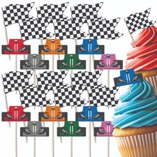 Racing Car & Chequered Flag