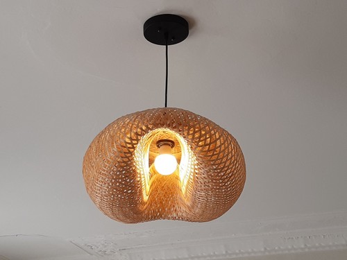 Natural bamboo lampshade - bamboo,
