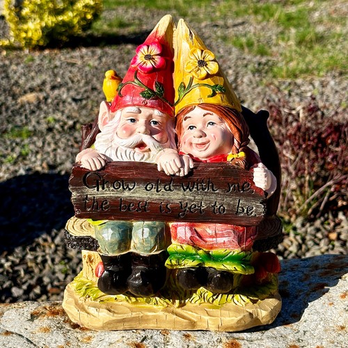Gnome couple ornament - grow, old