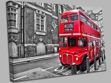 London Red Bus Canvas Wall Art
