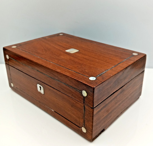 Antique victorian walnut box - antique,