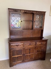Beautiful Quality Oak Dresser - Glass Door Display Cupboards- Probably Jaycee