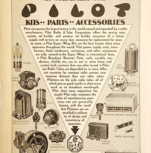 1931 pilot radio tube kits - pilot,