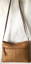 GIGI MEDIUM/LARGE LIGHTWEIGHT SOFT TAN LEATHER CROSSBODY BAG.GOOD CONDITION