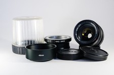 Mir-1 lens modified with anamorphic bokeh & flare streaks for Sony NEX/E Mount