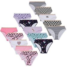 10 Pairs Girls Briefs Knickers Kids 100% Cotton Pants Underwear Infants Age 2-13