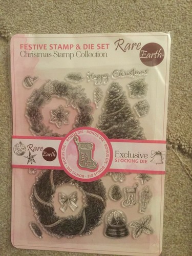 Festive stamp die set - stamp,
