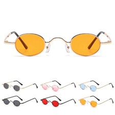 Vintage Oval Sunglasses John Lennon Retro Metal Frame Small Sun Glasses Shades