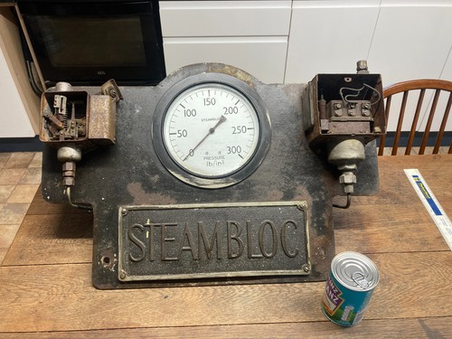 Vintage steam pressure gauge - vintage,