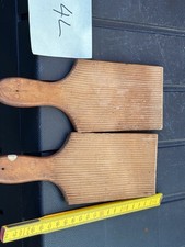 Pair of Vintage Rustic Wooden Butter Pats /Paddles Antique Farmhouse Piece