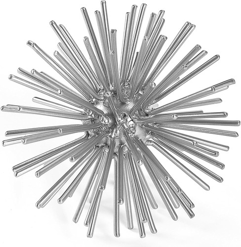 Silver sphere decor metal - sphere, decor,