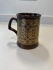 Craft Collection Made In Ireland Ceramic Tankard Beer Mug Arklow Gold Pattern