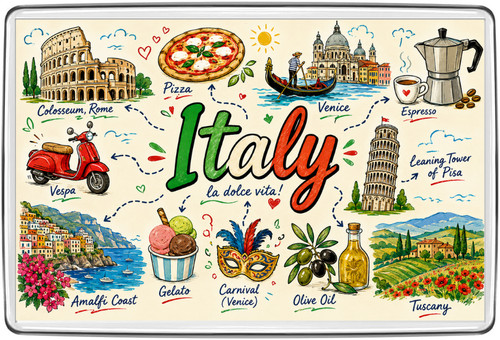 Italy collage fridge - collage,