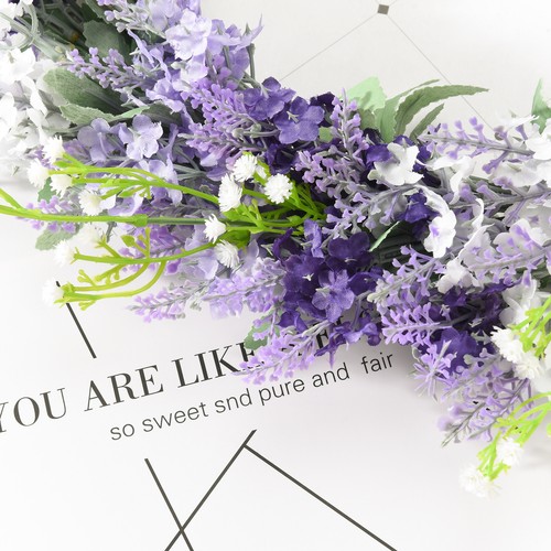 Artificial lavender wreath - lavender,