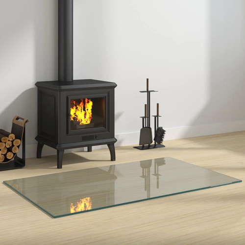 Fireplace glass plate - glass,