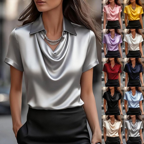 Ladies satin silk - ladies, tee
