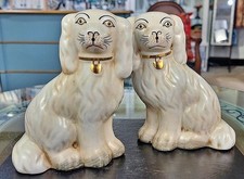 Pair: Antique White Porcelain
