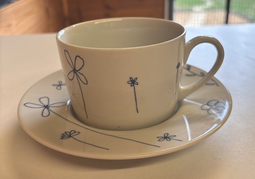 Sabichi white and blue flowers - blue,
