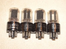 4 x 6sn7gtb RCA Tubes*Black