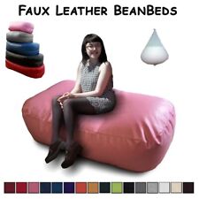 Beanbag Bed FAUX LEATHER Seat Settee Couch Sofa Sac Seat Kids Adults Bean bag