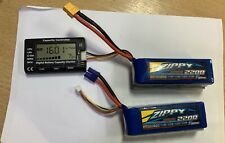 2 X ZIPPY COMPACT 2200mAh 14.5V 40c LIPO BATTERY PACK XT60 RC Plane Batteries