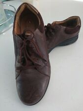 Ladies Clarks Brown Leather Un Structured Shoes Size 5D