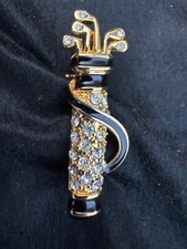 Golf Bag and Clubs Brooch