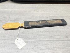 VINTAGE STRAIGHT SHARPENING STROP LEATHER & WOOD BARBER TOOL IMPERIAL