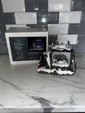 Snowtime L.E.D  Christmas Village Scene Rotating Tree And Musical