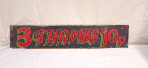 Vintage old fairground sign - vintage,