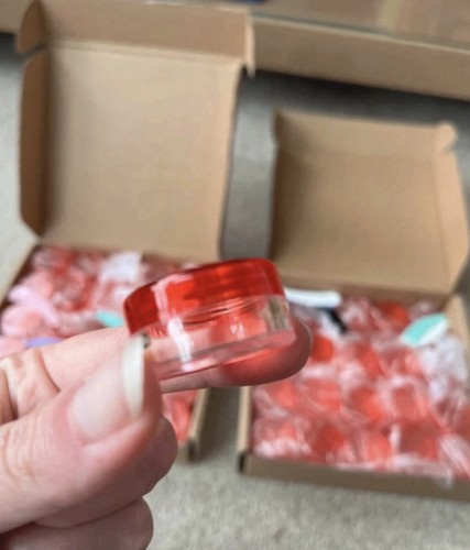 90x red clear plastic - &,