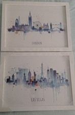 London Picture & Las Vegas Picture: White Frames - Signed