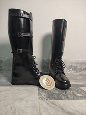 WW1 British Army Officer Boots Black Military Horse Riding, German Boot