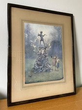 Vintage Peter's Friends Print. Peter Pan Fairy Statue by M W Tarrant J.M. Barrie