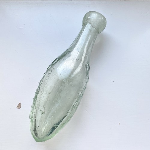 Antique torpedo glass bottle - antique,