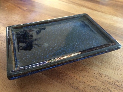 Large blue ceramic bonsai tree - large,