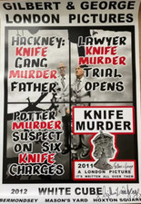 Gilbert & George LONDON PICTURES Exhibition Poster Signed 2012 Banksy Art