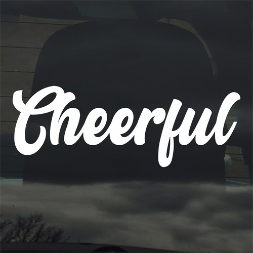 Cheerful sticker decal cute - cheerful,