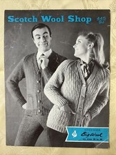 Scotch Wool Shop pattern 445. Cardigans, Greenock Big Wool. Vintage. ORIGINAL.