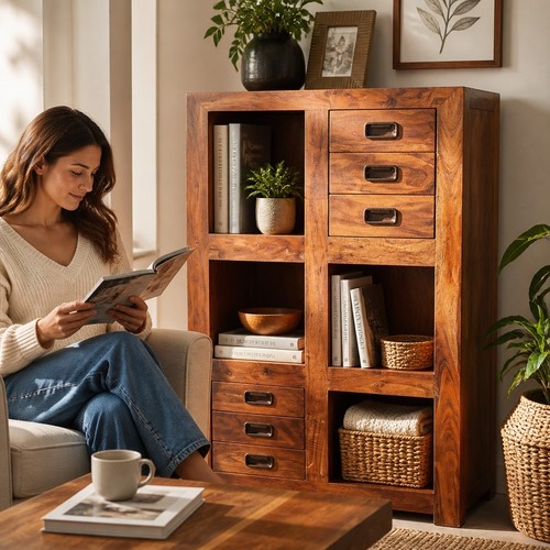 120cm solid bookcase large - 120cm,