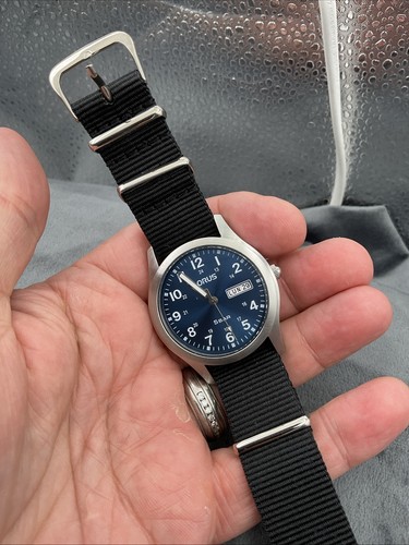 Gents lorus day date blue - blue, dial