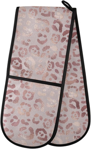Double oven gloves - double, gold