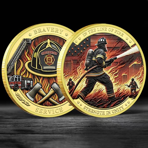 Firefighter commemorative coin - firefighter,