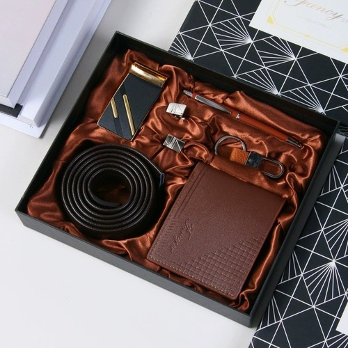 Mens leather wallet belt gift - leather,