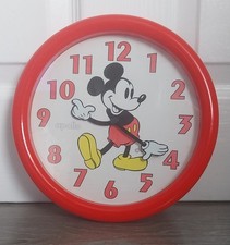 Vintage Apollo  Walt Disney Mickey Mouse Plastic Wall Clock  VGC