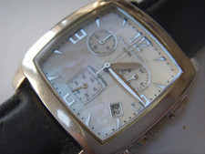 GIANNI SABATINI SQUARE CUSHION CHRONOGRAPH DATE WATCH NEW STRAP & BATTERY